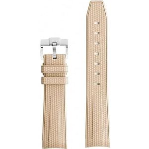 OFWAX Voor Omega X Swatch Joint MoonSwatch Band Seamaster 300 Mannen Vrouwen 20mm Rubber Siliconen Gebogen Einde Armband Horlogebanden(Light brown)