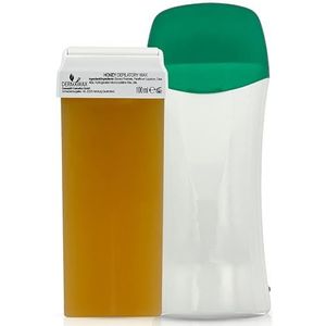 DERMAWAX Roll-On Waxverwarmingsset – 25 W, 230 V – incl. honing roll-on warme wax 100 ml – professionele ontharing met waxstrips – snelle en eenvoudige ontharing voor benen, armen, oksels en rug