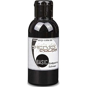 Senjo Color Basic airbrush bodypainting-verf voor gezicht en lichaam, vloeibaar voor airbrush en kwasten, 75 ml, Made in Germany