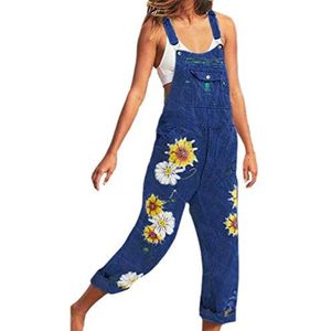 Babao Dames Verstelbare Denim Jumpsuits Mouwloze Playsuits Denim Tuinbroek Overall