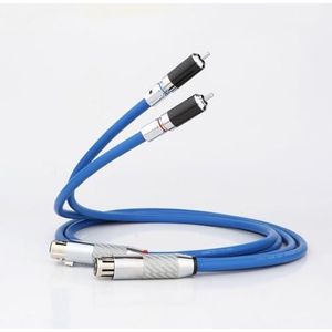 STRNG XLR Gebalanceerde Kabel Koolstofvezel 3Pin XLR Plug Versterker CD Dvd-speler Interconnect Audio Kabel (Color : XLR female to RCA, Size : 0.5m)