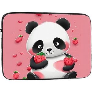 Cartoon Aardbei Panda Laptop Mouw Lichtgewicht Laptop Case Laptop Cover Shockproof Beschermende Notebook Case 12 inch