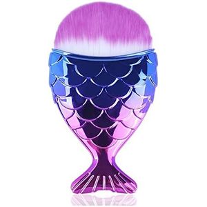 Eljjhah Make-up Borstels Kit Natuurlijk Tool Mermai Potlood Cosmetica Foundation Kunstenaar Zeemeermin Markeerstift Gezicht Set Van Bronzer Oogschaduw Lip (Handvat Kleur: Licht Geel)