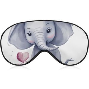 Schattig olifant slaapmasker, licht blokkerend oogmasker, comfortabel en zacht, oogbedekking met elastiek, geschikt voor mannen en vrouwen, geschikt voor reizen en slapen