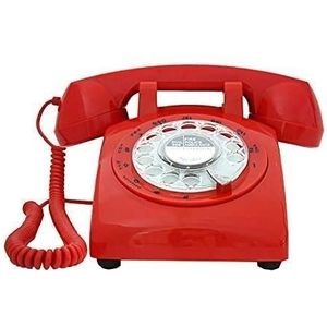 Telefoon Thuis Telefoon Vintage Roterende Telefoon Draaitafel Telefoon Draaischijf Retro Telefoon Antieke Kantoor Thuis Vaste Telefoon Vaste Metalen Bel (C)