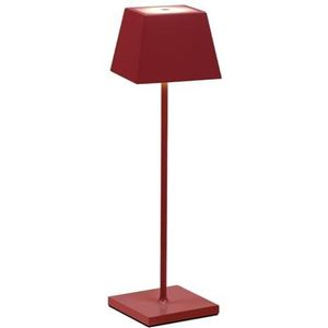 Siesta Led-tafellamp, draagbaar, draadloos, oplaadbaar met USB-touch, dimbaar, IP54, gebruik binnen en buiten, hoogte 37 cm, 2,2 watt, warm licht, 2700 K, 200 lm, 9 uur gebruiksduur (rood)