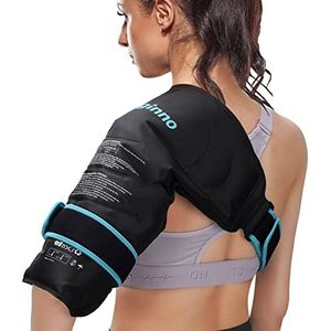 Maginno IJskompressen voor de schouders bij letsel, herbruikbaar, warmte- of koudetherapie, gelkompressen voor linker- en rechterschouders, flexibel ijsgel-kompres voor letsel van mannen