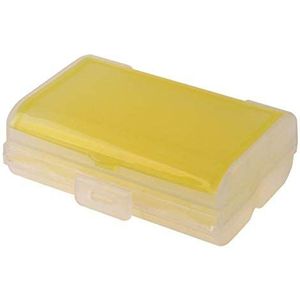 Pillendoosje voor 6 dagen, medicijnen voor reistabletten, dubbellaags, 6 vakken, dispenserbox, container, opslag van medicijntabletten, geel