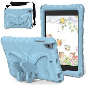 Tabletbescherming Hoesje compatibel met iPad Mini 5/4/3/2/1 (7,9""), Mini 5e/4e/3e/2e/1e generatie, lichtgewicht EVA robuuste schokbestendige beschermhoes for kinderen Meisjes schattige vlinder kinderh