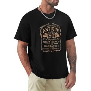 50Th Birthday T-Shirt Gift Idea For Men Funny Present Vintage 50 Year Old Man Black L