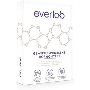 EVERLAB Gewichtsproblemen hormoontest — controleer 5 belangrijke hormonen snel en gemakkelijk | Speekseltest voor estradiol, progesteron, DHEA, testosteron en cortisol | Zelftest voor thuis