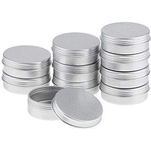 10Pcs 25Ml Aluminium Lippenbalsem Tin Potten Cosmetische Crème Jar Fles Container