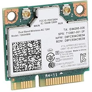 Universele draadloze kaart, 7260HMW 7260AC draadloze Bluetooth 2-in-1 netwerkkaart, 2.4G + 5G draadloze snelheid, ondersteunt en laptops