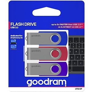GoodRam USB-sticks, 128 GB, 3.0, meerkleurig, 3 stuks
