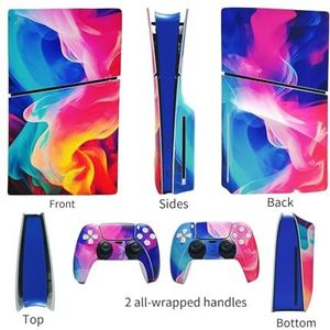 Voor PS5 PRO Skin Digital Edition Console En Controller Vinyl Cover Skins Wraps Krasbestendig, Compatibel Met Voor PS5 Digital Edition Pro 68153 Geen Schuimvorming Bubbelvrij