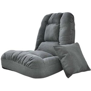 Opvouwbare Sofa Stoel, Opvouwbare hoge rugleuning vloer gaming stoel, zacht kussen, gemakkelijk opvouwbaar, zitzak bank for tieners volwassenen, geschikt for slaapkamer kantoor woonkamer mensen(Blue)