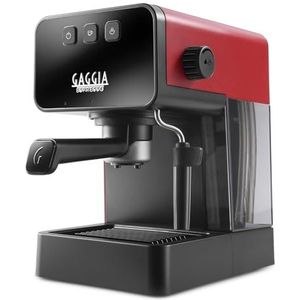 Gaggia Espresso Style Handmatige Koffiezetapparaat en Cappuccino Maker met Melkopschuimer, Lava Rood