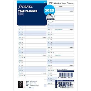 Filofax 2025 A5 Jaar Planner verticaal 25-68501