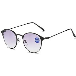 Bifocale leesbril met blauw lichtblokkerende zonnebril Ovaal Dames Heren Outdoor UV400-bescherming Reader Eyewear (Color : Black, Size : 2.0 Dioptres)