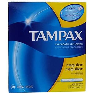 Tampax Tampons met doorspoelbare kartonnen applicator - normaal - 20 ct