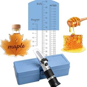 Logic box Optiek Nauwkeurige Suger Inhoud Brix Meter baume Graden Vochtmeting Refractometer (Hydrometer) voor Honing/Jams/marmelades/Mout/Esdoornsiroop Vervangt Homebrew