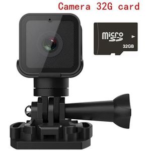 Mini Body Cameram, 1080P High-definition draadloze kleine camera, Hotspot Mini DV-camera, buitensportcamera, motorrijrecorder voor Pet Walking, Werk, Reizen(Camera 32G card)