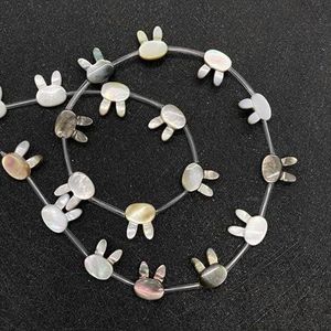 Natuurlijke zeewater schelp kralen konijn vorm kraal sieraden maken DIY ketting armband oorbellen Bunny hoofd zwarte schelp kralen-C-8x10mm-2pcs