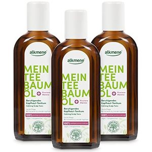 Alkmene Mein Theeboomolie Tonicum, 3 x 250 ml, jeukverlichting - natuurlijk haarwater voor droge haren