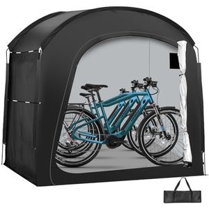 MRWIZMS Tuinhuis, 420D Oxford waterdicht, uv-bestendig, winddicht en sneeuwbestendig, met grote opbergruimte voor motorgarages, geschikt voor 1/2/3/4 fietsen