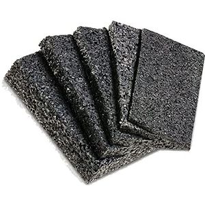 My Plast Rubberen terraspads voor terras, 100 x 50 x 3 mm, 300 stuks, antislip, waterdicht, weerbestendig, afstandhouder voor houten vloeren