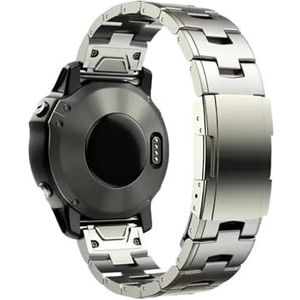 26mm 22mm Quickfit Titanium Band geschikt for Garmin Fenix ​​6/6X/6XPro/7/7X/5/5X/5XPlus/3 Metalen Release Horlogeband geschikt for Forerunner 945 935 (Color : Titanium color 02, Size : 22mm)