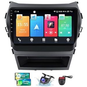 Voor Hyundai Santa Fe 3 2013-2016 Android 13 Carplay Autoradio, 9 inch Scherm Radio Wireless Android Auto Bluetooth 5.0 Handsfree 4G WiFi FM/RDS/DAB+ Radio Achteruitkijkcamera + DVR(NF-2)