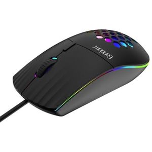 Kalttoy Ergonomische Type C Gaming Mouse Verstelbare 1600DPI Kleurrijke Lichten voor Vensters-PC