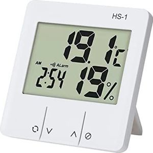 Temperatuurmonitor voor thuis, Binnenthermometer Digitale Hygrometer, Kamerthermometer Binnenvochtigheidsmeter met alarmfunctie voor thuis, babykamer, broeikas Limitoll