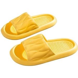 Sandalen, Dames Zomer Lichtgewicht Binnensandalen Comfortabele Badslippers for Thuis & Douche Gebruik Doucheschoenen(Yellow,41 EU)