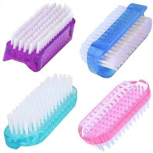 ROLECK 4 stuks Nagelborstel Tweezijdig, Nagelborstel voor het reinigen van vingernagels Mannen Vrouwen, Nagelborstels voor Tenen, Gemakkelijk te gebruiken vingernagelborstel, Nagelborstel voor Reizen,