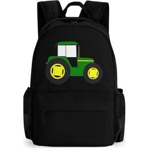 Green Traktor 16 Inch Laptop Rugzak Grote Capaciteit Dagrugzak Reizen Schoudertas voor Mannen & Vrouwen