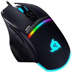 KLIM Skill Gaming Mouse - High Precision PC Gaming Mouse USB - Nieuwe versie - Selecteerbare DPI -instelling - Programmeerbare toetsen - Comfortabele handgreep voor alle handgroottes - Uitstekend handvat PS4 (zwart)