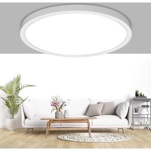 LED Slim Plafondlamp, Badkamerverlichting Plafond, Natuurlijk Wit Warm Wit Instelbare Kleurtemperatuur, Inbouwverlichting voor Kantoor, Keuken, Slaapkamer, Badkamer, Woonkamer