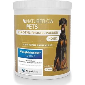 Groenlipmossel Poeder voor Honden 500g – Natuurlijk Voedingssupplement voor Gezonde Gewrichten – Groenlipmossel, Mosselpoeder Hond, Ondersteunt Mobiliteit