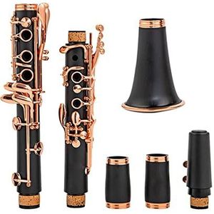 Bb-klarinet Lak Rose Goud 17 Toetsen Sib Klarnet Black Tune B-klarinet klarinet instrument