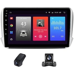 Android 14 autoradio geldt voor Peugeot 2008 1 2013-2020 met Carplay Android Auto 4GLTE 5GWiFi 10 inch autoradio 2 Din met Bluetooth/stuurbediening achteruitrijcamera GPS-navigatie(C10 Pro)