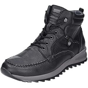 Waldläufer - Veterboots - Zwart - Leer - Met Ritssluiting aan de Zijkant