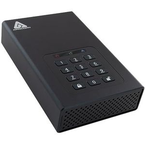Aegis Hangslot 6TB USB 3.0 externe harde schijf, zwart-wit
