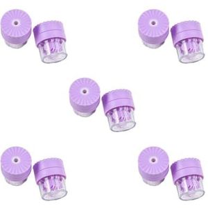 Siepificius 2 Set Contacten Lens Reiniging Tool Professionele Herbruikbare Camping Reizen Wandelen Lenzen Opslag Container Accessoires Paars, 5 Set (Paars), as description, als beschrijving