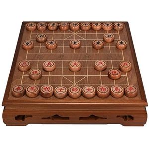 Chinese Xiangqi, schaakspel, puzzelspel, tafelspellen met schaakdoos/schaaktafel/stukken, educatief strategiespel for 2 spelers, diameter 4,8 cm/1,9""(Color:Huaxiangli)