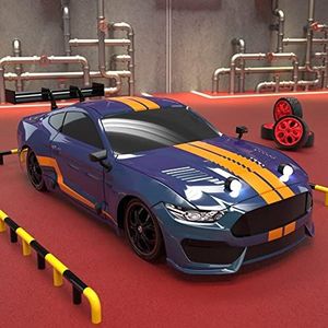 Mustang GTR 1/16 model RC auto 2,4 GHz afstandsbediening auto 4×4 Super GT Dirft racewagen 30 km/u hoge snelheid speelgoedvoertuig voor kinderen en volwassenen (LED-lichtset / 2 ba