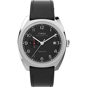 Timex Heren Marlin Sub-Dial Automatisch 39mm Horloge, Zwart, One Size, 39 mm Marlin Sub-Dial Automatisch