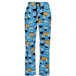 Sesame Street Krümelmonster - Face Pyjamabroek blauw M 100% katoen Animatie, Fan merch, TV-series