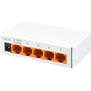 SOEWGAIJI Gigabit Ethernet Switch 5/8 Poorten 1000Mbps RJ45 Hub High Performance Internet Splitter Switch Netwerk Ethernet Smart Switch (Kleur: Wit 5 poorten)